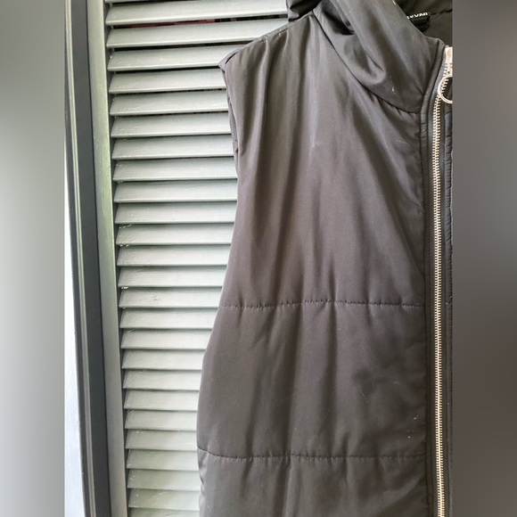 Long, black Puffer Vest - Picture 7 of 11
